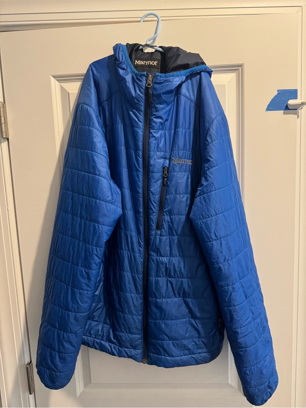 Marmot Navy Hooded Quilted Jacket
